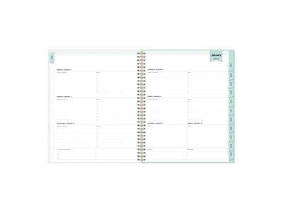 2023 Blue Sky Day Designer Secret Garden Mint 8.5 x 11 Weekly & Monthly Planner, Multicolor (14010
