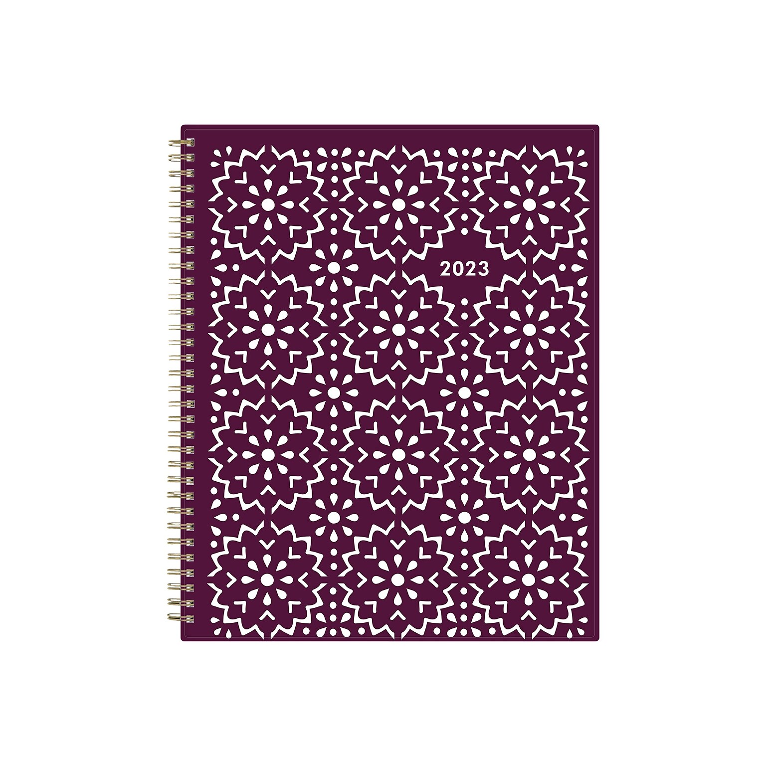 2023 Blue Sky Gili 8.5 x 11 Weekly & Monthly Planner, Dark Purple/White (117889-23)