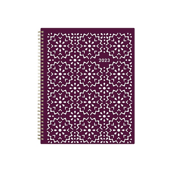 2023 Blue Sky Gili 8.5 x 11 Weekly & Monthly Planner, Dark Purple/White (117889-23)