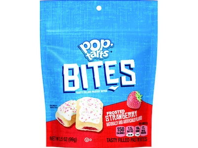 Kelloggs Pop-Tarts Bites Frosted Strawberry Toaster Pastries, 3.5 oz., 6/Carton (KEE25069)