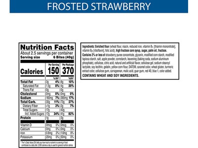 Kellogg's Pop-Tarts Bites Frosted Strawberry Toaster Pastries, 3.5 oz., 6/Carton (KEE25069)