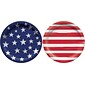 Amscan Painted Patriotic Fourth of July Round Plates, Assorted Colors, 50/Pack, 2 Packs/Carton (7430
