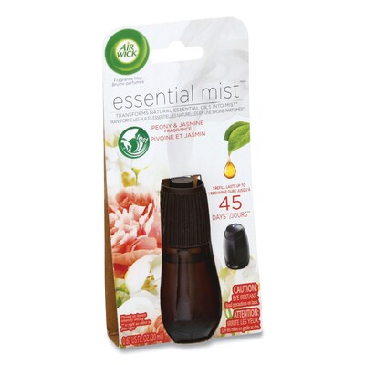 Air Wick® Essential Mist Refill, Peony and Jasmine, 0.67 oz Bottle, 6/Carton