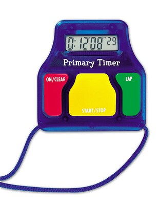 Learning Resources Primary Timers Digital Timer, Blue, 6/Pack (LER8136)