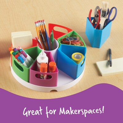 Learning Resources Create a Space Storage Center for Kids, 10-Piece Set Desk Organizer, Assorted Colors