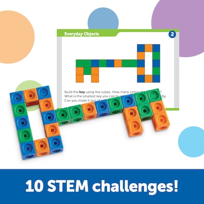 Learning Resources STEM Explorers MathLink Builders, Assorted Colors, 100 Pieces/Set (LER 9294)
