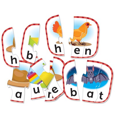 Learning Resources 3-Letter Word Puzzle Cards, Multicolor (LER 6088)