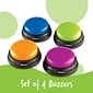 Learning Resources Answer Buzzers Game Show Buzzers, Assorted Colors, 4/Set (LER3774)