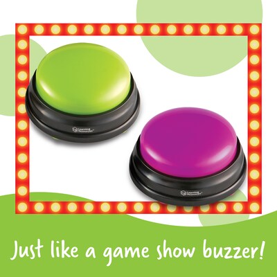 Learning Resources Answer Buzzers Game Show Buzzers, Assorted Colors, 4/Set (LER3774)