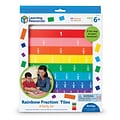 Learning Resources Rainbow Fraction Tiles Early Math Skills Manipulative, Assorted Colors, 54 Pieces