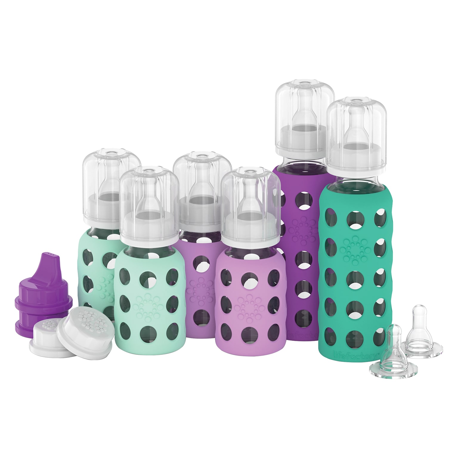 Lifefactory Baby Water Bottle, Assorted Colors, 9 oz. (LF120407C4)