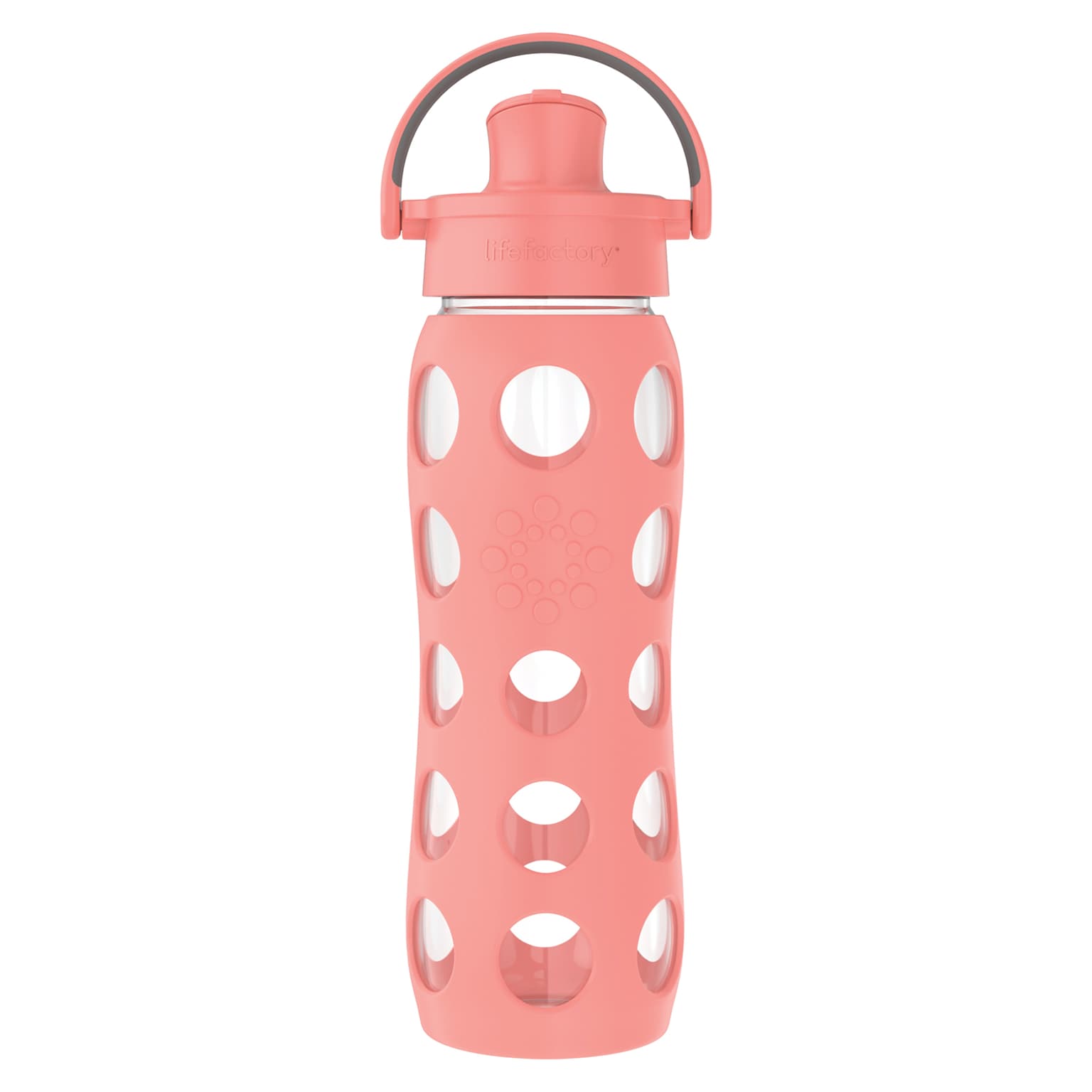 Lifefactory Water Bottle with Active Flip Cap and Protective Silicone Sleeve, Cantaloupe, 22 oz. (LG4321MCA4)