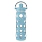 Lifefactory Water Bottle with Active Flip Cap and Protective Silicone Sleeve, Denim, 22 oz. (LG4321MDE4)