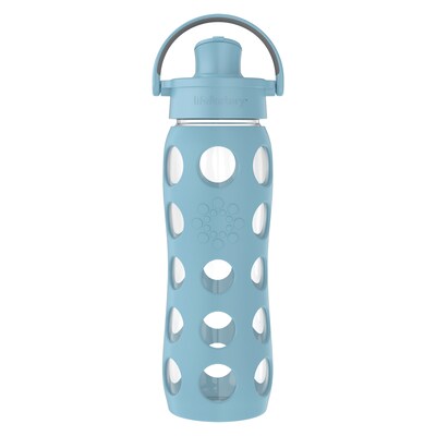 Lifefactory Glass Water Bottle, 22 oz., Denim (LIFLG4321MDE4)