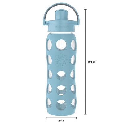 Lifefactory Glass Water Bottle, 22 oz., Denim (LIFLG4321MDE4)