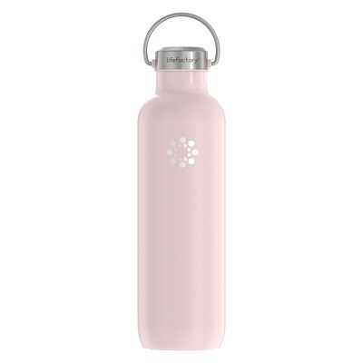 Lifefactory Stainless Steel Double Wall Insulated Water Bottle, 32 oz., Desert Rose (LIFLS365MDR4)