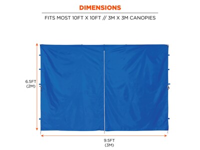 Ergodyne SHAX 6096 Pop-Up Tent Sidewall with Zipper, Blue (12979)