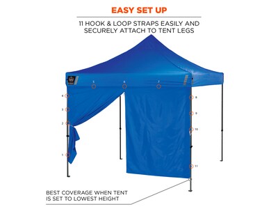 Ergodyne SHAX 6096 Pop-Up Tent Sidewall with Zipper, Blue (12979)