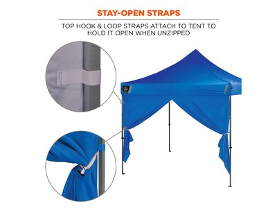 Ergodyne SHAX 6096 Pop-Up Tent Sidewall with Zipper, Blue (12979)