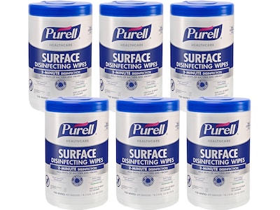 PURELL Healthcare Disinfecting Wipes, 110 Wipes/Container, 6/Carton (9340-06)