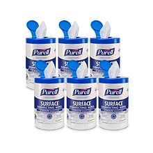 PURELL Healthcare Disinfecting Wipes, 110 Wipes/Container, 6/Carton (9340-06)