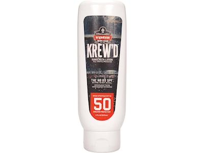 Ergodyne KREW'D Sunscreen Lotion, SPF 50, 8 Oz., 12/Pack (16636)