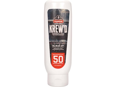 Ergodyne KREWD Sunscreen Lotion, SPF 50, 8 Oz., 12/Pack (16636)