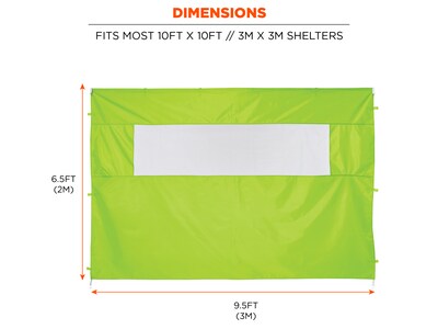 Ergodyne SHAX 6092 Pop-Up Tent Sidewall with Mesh Window, Lime (12989)