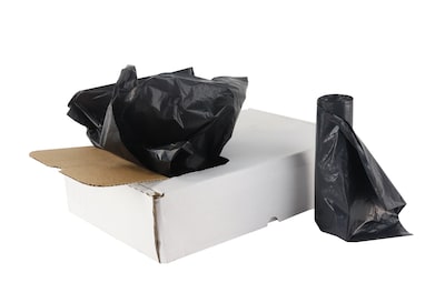 Webster RNW1K150V Earth Sense 13 Gallon Trash Can Liners / Garbage Bags,  0.85 Mil, 24 x 33, White - 150 / Case
