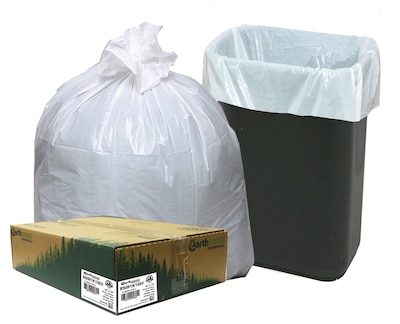 Berry Global Earthsense 13 Gallon Trash Bag, 24 x 33, Low Density, 0.85 mil, White, 150 Bags/Box (