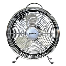 Optimus 10 2-Speed Portable Retro Drum Fan, Black, (F-6310BK)