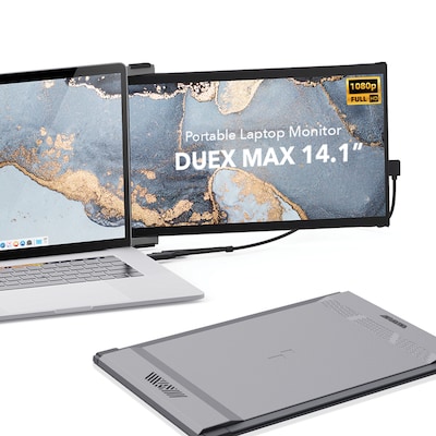 Mobile Pixels DUEX Max 14.1" IPS LCD Slide-Out Display for Laptops, Gray (101-1007P04)