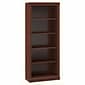 Bush Business Furniture Saratoga 72"H 5-Shelf Bookcase with Adjustable Shelves, Harvest Cherry (W1615C-03)