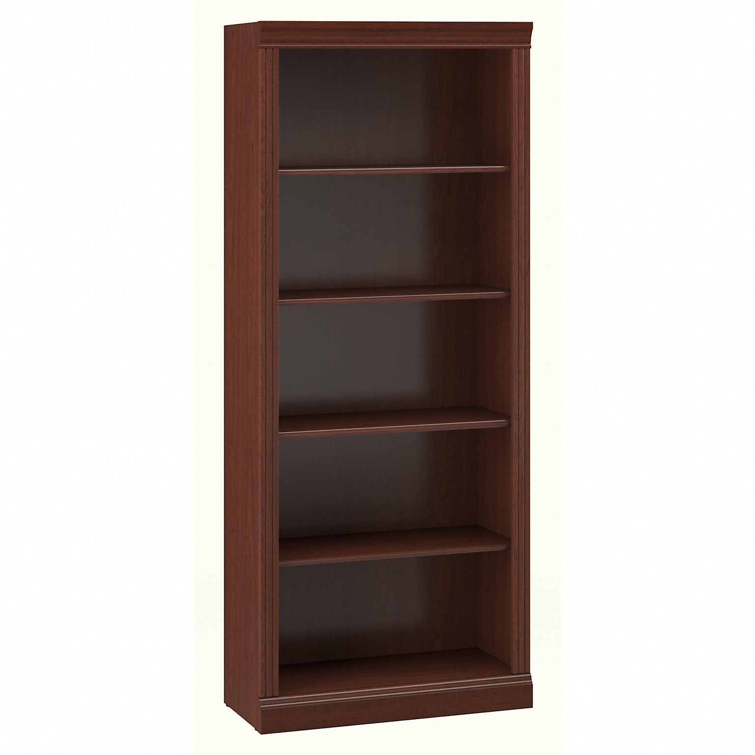 Bush Business Furniture Saratoga 72H 5-Shelf Bookcase with Adjustable Shelves, Harvest Cherry (W1615C-03)