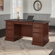 Bush Furniture Saratoga Executive Desk, Harvest Cherry/Black (EX45666-03K)