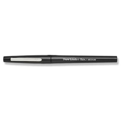 Paper Mate Flair Felt Pens, Medium Point, 0.7mm, Black Ink, Dozen (8430152)