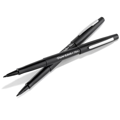 Paper Mate Flair Felt Pens, Medium Point, 0.7mm, Black Ink, Dozen (8430152)