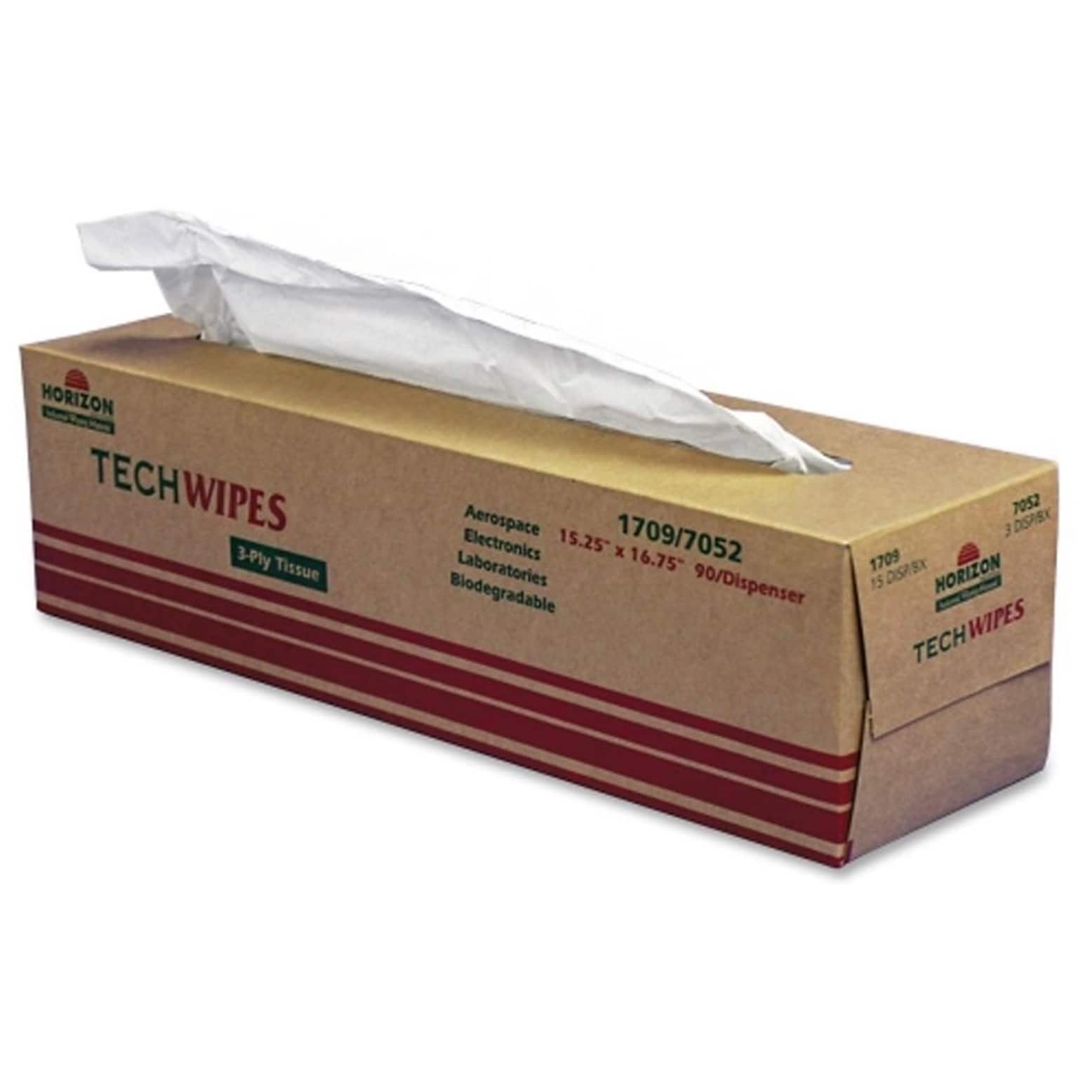 Skilcraft Techwipes Biodegradable Electronics Tissue, 3-Ply, 1,350/Box (NSN9651709)