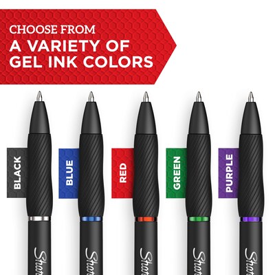 Sharpie S-Gel Retractable Gel Pen, Medium Point, Black Ink, 2/Pack (2096156)