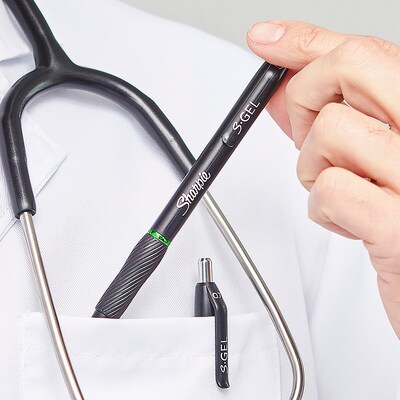 Sharpie S-Gel Retractable Gel Pen, Medium Point, Black Ink, 2/Pack (2096156)