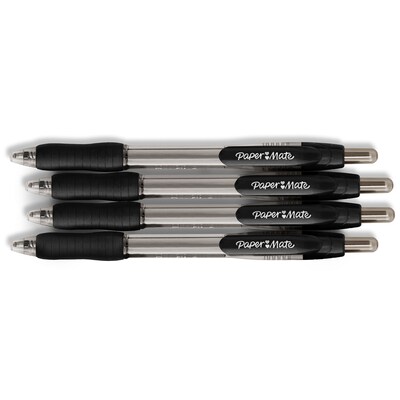 Paper Mate Profile Retractable Ballpoint Pen, Bold Point, Black Ink, 4/Pack (89471)