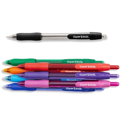 Paper Mate Profile Retractable Ballpoint Pens, 1.4 mm Bold Point, Black, 8  Count 