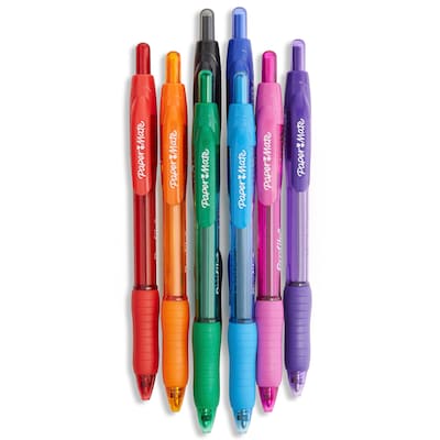 Paper Mate Profile Retractable Ballpoint Pen, Bold Point, Assorted Ink, 8/Pack (54549)