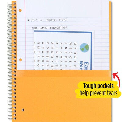 Five Star 3-Subject Notebooks, 8" x 10.5", Wide Ruled, 150 Sheets, Each (51014)