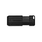 Verbatim PinStripe 16GB USB 2.0 Type A Flash Drive, Black (49063)