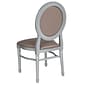 Flash Furniture HERCULES Resin King Louis Chair, Brown (LESTMON)