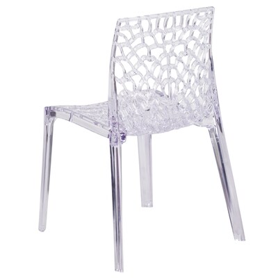 Flash Furniture Vision Series Plastic Side Chair, Clear, 4 Pack (4FH161APC)