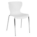 Flash Furniture Lowell Metal Stack Chair, White (LF707CWH)