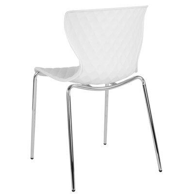 Flash Furniture Lowell Metal Stack Chair, White (LF707CWH)