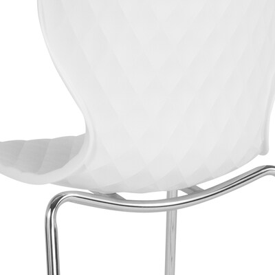 Flash Furniture Lowell Metal Stack Chair, White (LF707CWH)